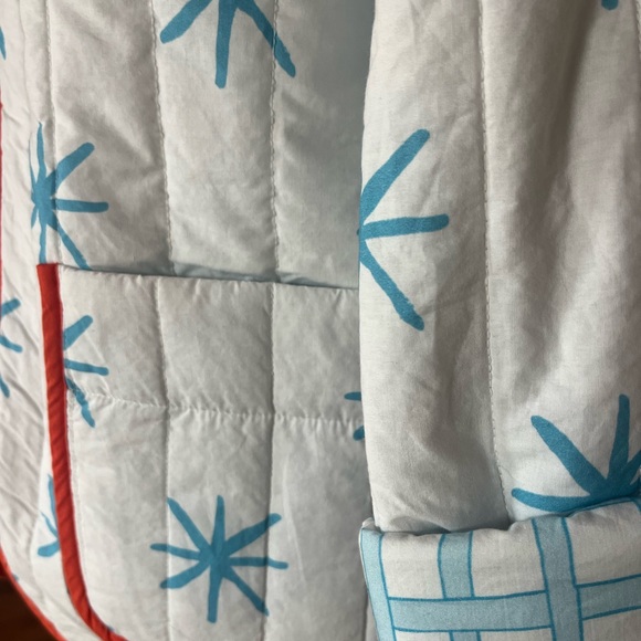 Quilted Jacket in Star Blue Print - Picture 7 of 10